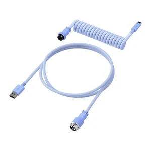 Cabo Para Teclado HyperX, Com Conector Aviator, USB-C Para USB-A, 1.37m, Roxo, 6J682AA