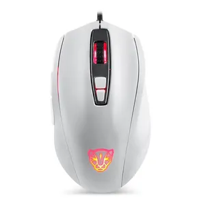 Mouse Gamer Motospeed V60 10000DPI RGB 7 Botoes Branco, FMSMS0006BRO