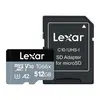 Cartao de Memoria Lexar Professional Silver Series, 512GB, MicroSDXC UHS-I + Adaptador, LMS1066512G-BNANU
