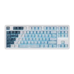 Teclado Mecanico ATK Gear A87 Pro, ARGB, Wireless, Arctic Snow, A87-PRO-AN