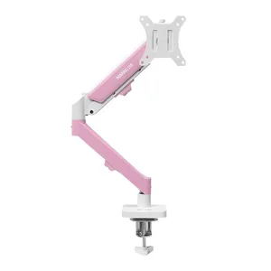 Suporte Articulado Para Monitor Zinnia Nimbo 110 Soft Pink Edition, 13 Pol a 32 Pol, Branco, ZNO-SPINK110-WL01