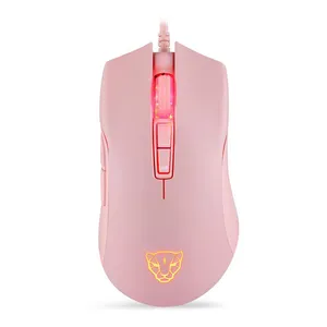 Mouse Gamer Motospeed V70 Essential RGB 7 Botões 6400DPI Rosa, FMSMS0085RSA