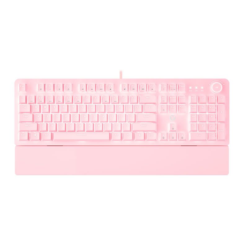 Teclado Mecanico Fantech Maxpower MK853 V2, Led Branco, Switch Vermelho, Rosa, MK853V2-PK-RD