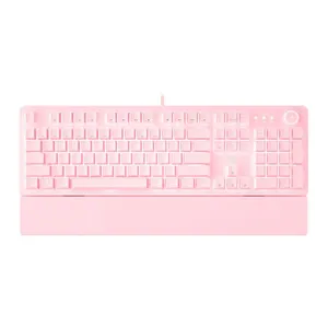 Teclado Mecanico Fantech Maxpower MK853 V2, Led Branco, Switch Vermelho, Rosa, MK853V2-PK-RD