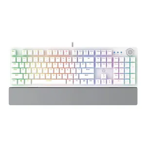 Teclado Mecanico Fantech Maxpower MK853 V2, Rainbow, Switch Azul, Branco, MK853V2-WE-BE