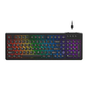 Teclado Membrana Ajazz AF98, Rainbow, Preto, AF98-BK