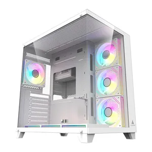 Gabinete Gamer Acegeek Mercury R425 Pro, ARGB, Mid-Tower, Lateral de Vidro, Com 7 Fans, Branco, AG-MERCURY-R425-PRO-WH