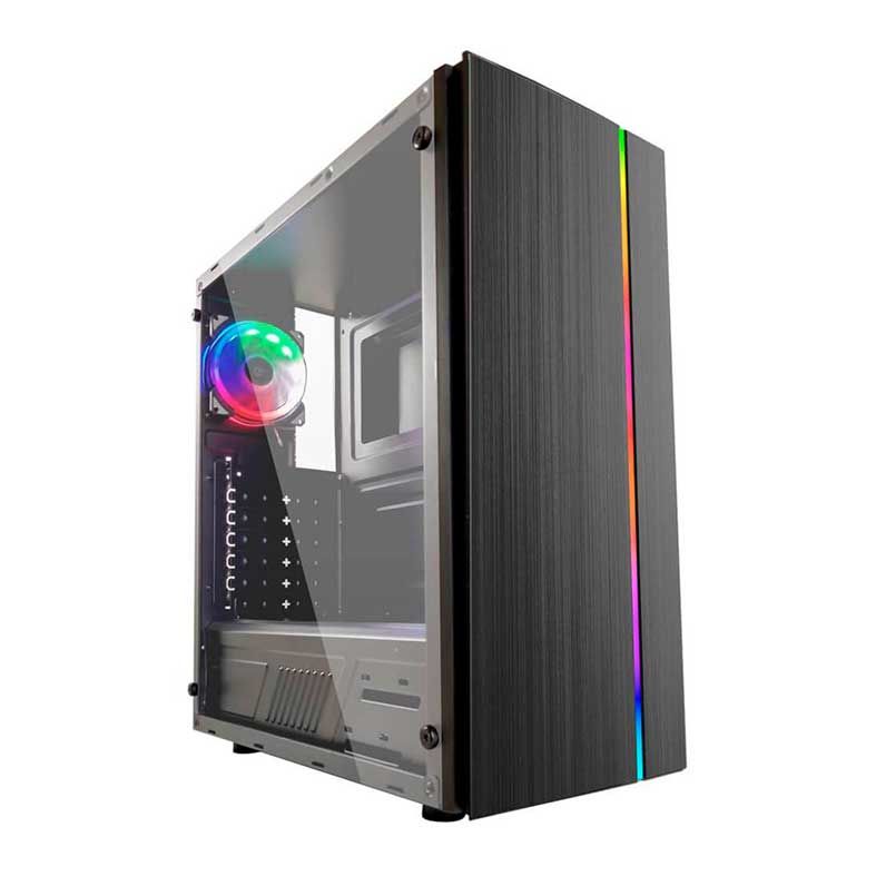 Gabinete Gamer Pixxo CGX910 RGB Lateral Acrilico Preto