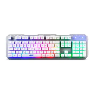 Teclado Multi GK300, Led Rainbow, Branco, TC259