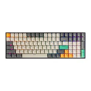 Teclado Mecanico Skyloong GK96, RGB, Switch Optico Marrom, Tigry, SKL-GK96-RGB-BW-TY