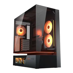 Gabinete Gamer Cougar CFV235 Vision, RGB, Mid Tower, Lateral de Vidro, Com 2 Fans, Preto, 382DA40.0003
