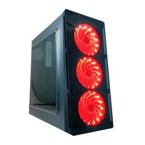 Gabinete Gamer Pixxo HT-X906 3x120mm Vermelho, HTX906E15S