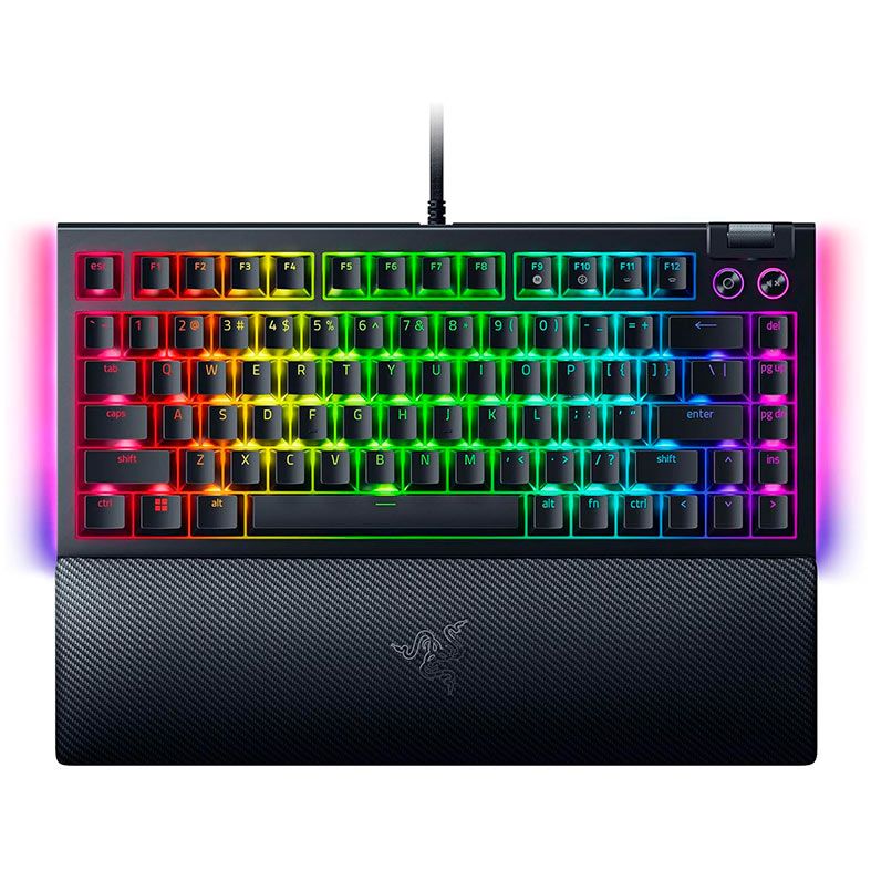 Teclado Mecanico Razer BlackWindow V4 75%, RGB, Switch Laranja, Preto, RZ03-05000200-R3U1
