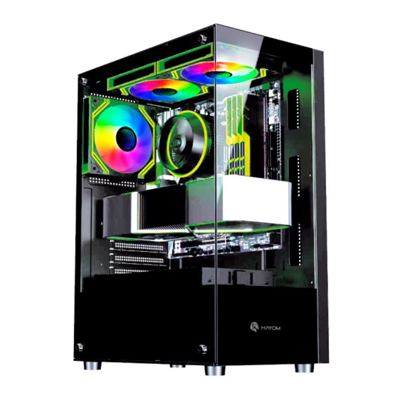 Gabinete Hayom GB1792 Mid-Tower RGB 3 Fans