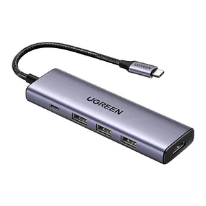 Adaptador Ugreen Hub USB-C Com 3 Portas USB-A 3.0/HDMI/SD/TF, CM511