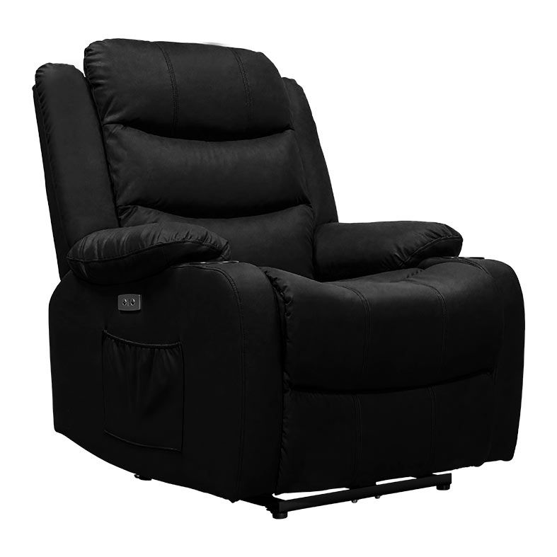 Poltrona Eletrica Reclinavel Zinnia Francis, Corino Anti-Arranhao, Preto, ZNC-FRNC-PT01