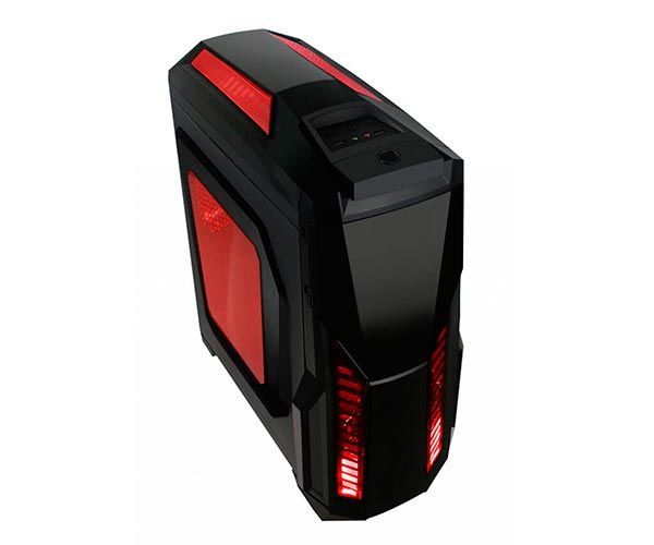 Gabinete Pixxo Sem fonte Preto/Vermelho, HTL017E06S