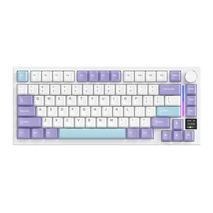 PRE VENDA - Teclado Mecanico Attack Shark X820 Ultra, RGB, Switch Flying Fish, Tri-Mode, Star White, X820-ULTRA-STAR-WHITE