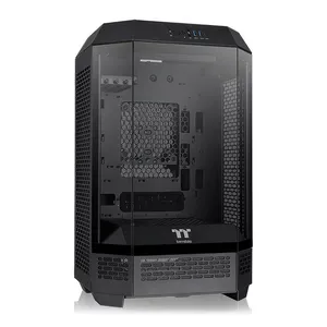 Gabinete Gamer Thermaltake The Tower 300, Mini-Tower, Lateral de Vidro, Com 2 Fans, Preto, CA-1Y4-00S1WN-00