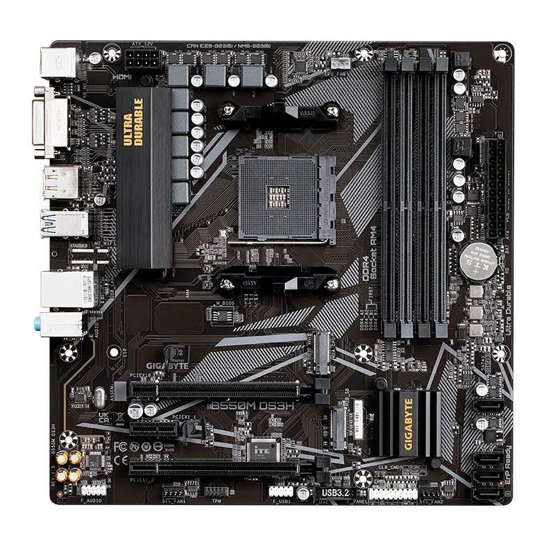 Placa Mae Gigabyte B550M DS3H, DDR4, Socket AM4, Chipset AMD B550, B550M-DS3H-REV1.5
