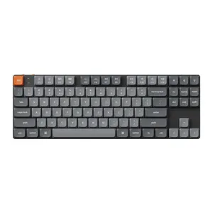 Teclado Mecanico Keychron K1 Max, RGB, Wireless, Switch Marrom, Preto e Cinza, K1M-H3