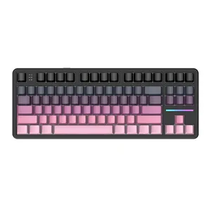 Teclado Mecanico Attack Shark X87, RGB, Switch Blueberry, Tri-Mode, Blackberry, X87-BLACKBERRY