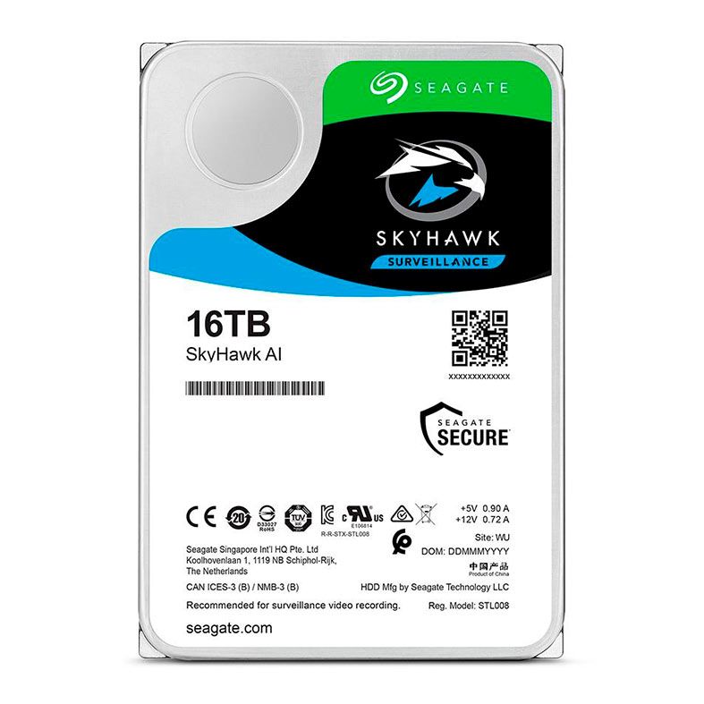 HD Seagate Skyhawk AI 16TB 7200RPM 3.5 Sata III 6GB Cache 256MB ST16000VE002