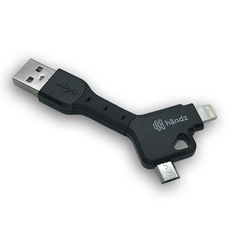 Adaptador Micro-USB e Lightning Handz , USB, Preto, 2C-01