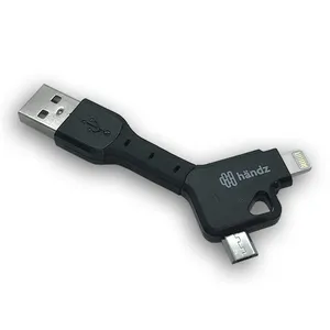 Adaptador Micro-USB e Lightning Handz , USB, Preto, 2C-01