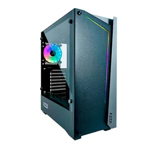Gabinete Gamer AZZA Apollo 430DF Lateral de Vidro LED RGB Preto, CSAZ-430B-DF2