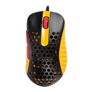 Mouse Gamer Motospeed V100, RGB, 6200DPI, 6 Botoes, Preto e Amarelo, MG-V100-BKYL-WW