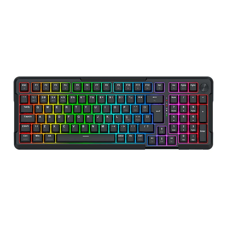 Teclado Mecanico Redragon Arlokks, RGB, ABNT2, Switch RPC Linear, Tri-Mode, Preto, K742B