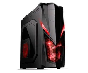 Gabinete Mymax Gamer New Shark Preto Com LED Vermelho, MCA-FC-E29A