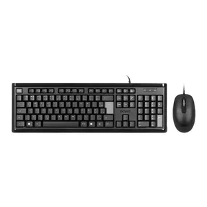 Kit Teclado e Mouse Pcyes Classic, ABNT2, 1000DPI, Preto, KCBK