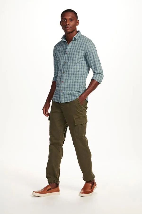 Calça Casual Chino Cargo - Verde - 52