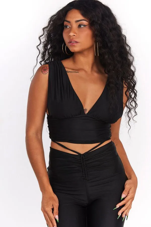 Cropped Feminino Up Glam Liso Planet Girls Preto GG