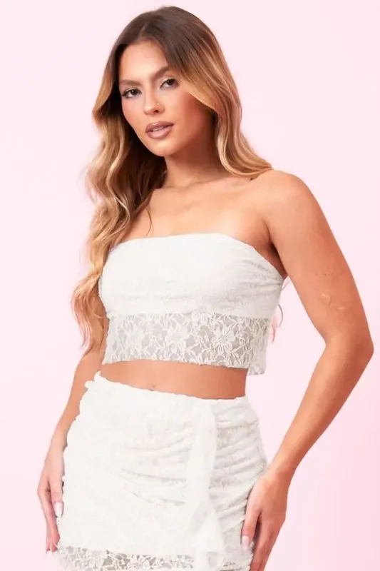 Blusa Feminina Renda Flowers Planet Girls Off White GG