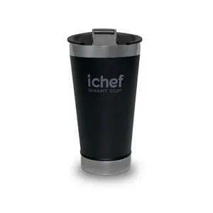 Copo Térmico Polishop Ichef Com Tampa Smart Cup 600 ml | Preto