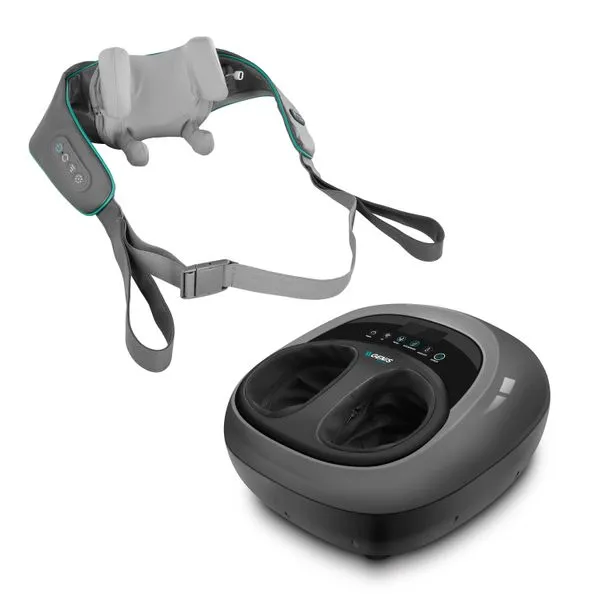 Massageador para pés Foot Zen e Massageador de Pescoço Neck Spa Genis Relax Polishop | Genis Relax