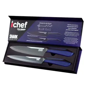 Conjunto de 2 Facas Polishop Ichef Special Cut Azul | Ichef