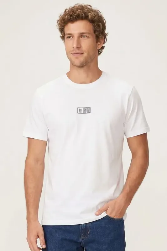 Camiseta Masculina Leve e Confortável Polo Wear Branco M