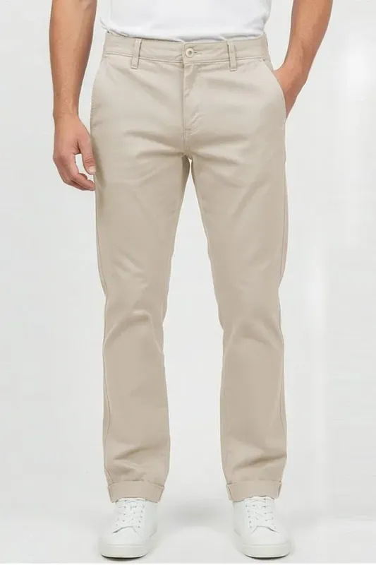 Calça Sarja Masculina Confortável Polo Wear Caqui 48