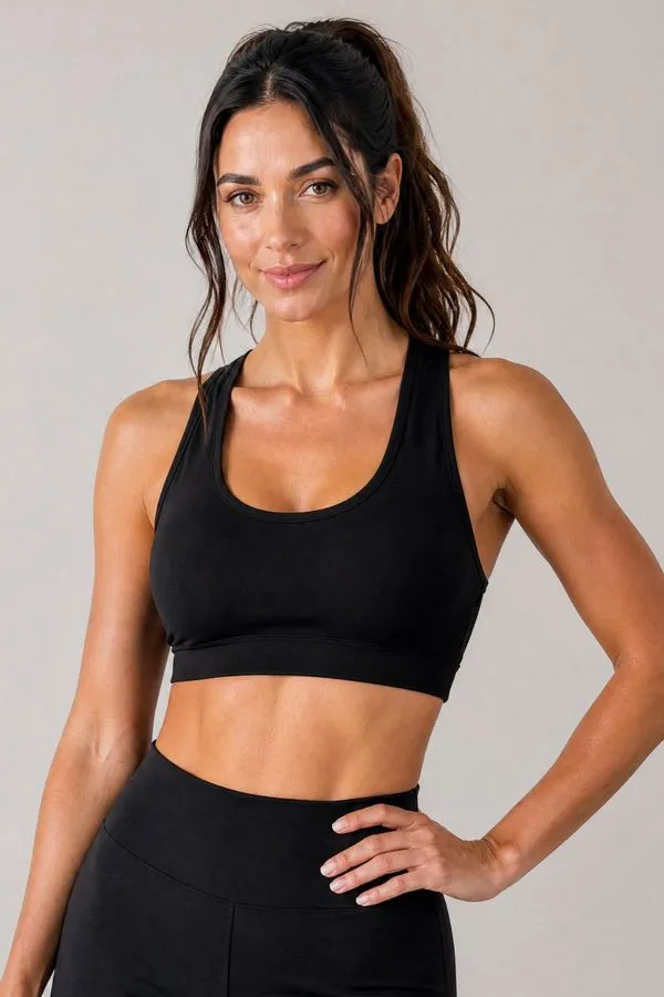 Top Nadador Fitness Com Bojo Polo Wear Preto G
