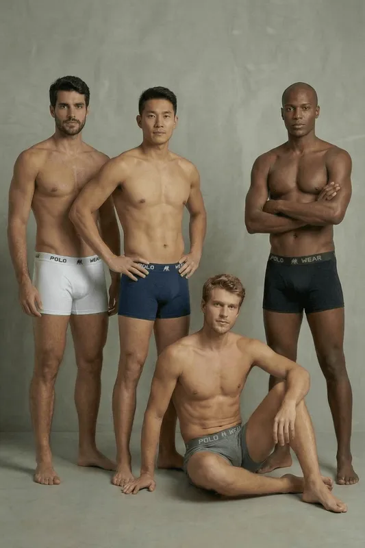 Kit 10 Cuecas Boxer Lisa Polo Wear Sortido Kit 10 Cuecas Masculinas Boxer Lisa Polo Wear Sortido G