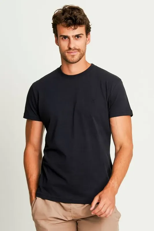 Camiseta Masculina Básica Logo Polo Wear Preto Camiseta Masculina Básica Logo Polo Wear P