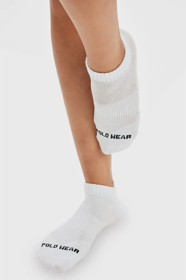 Kit 3 Pares Meias Confortáveis Cano Curto Polo Wear Branco 33-38