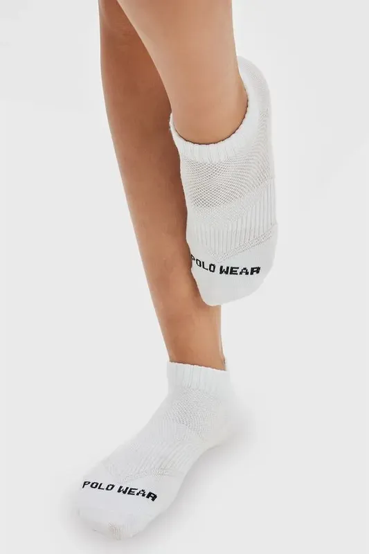 Kit 3 Pares Meias Confortáveis Cano Curto Polo Wear Branco 33-38