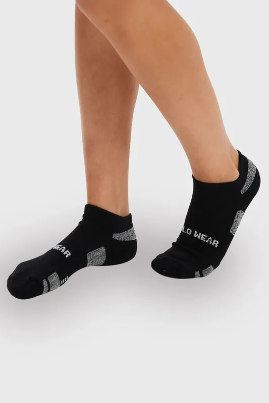 Kit 3 Pares Meias Algodão Cano Curto Polo Wear Preto 33-38