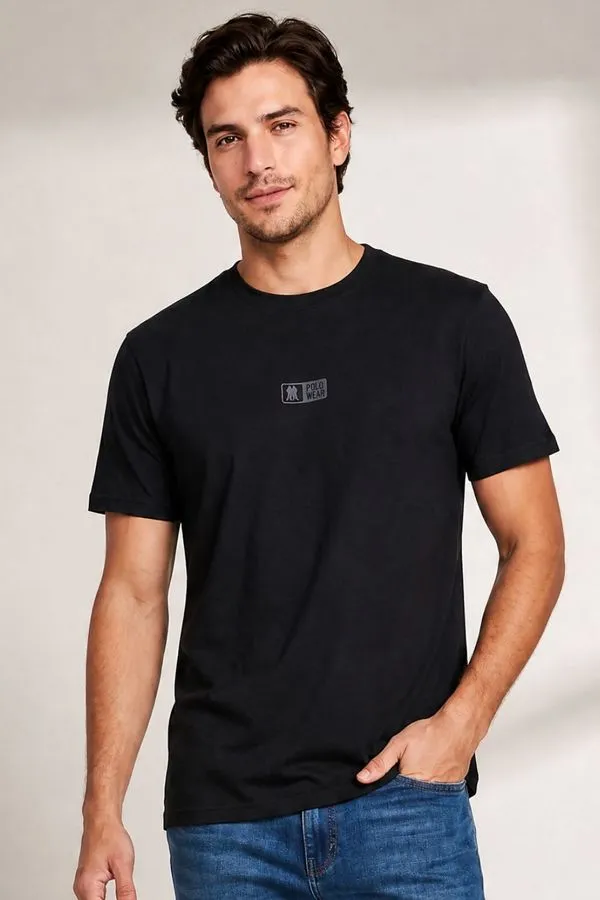 Camiseta Masculina Leve e Confortável Polo Wear Preto M