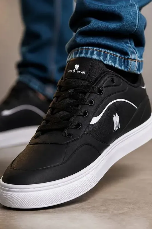 Tênis Casual Street Leve e Confortável Polo Wear Preto 42